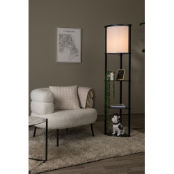 Lampadaire Menno noir E27 60 W LUCIDE