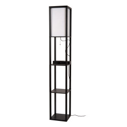 Lampadaire Menno noir E27 60 W LUCIDE