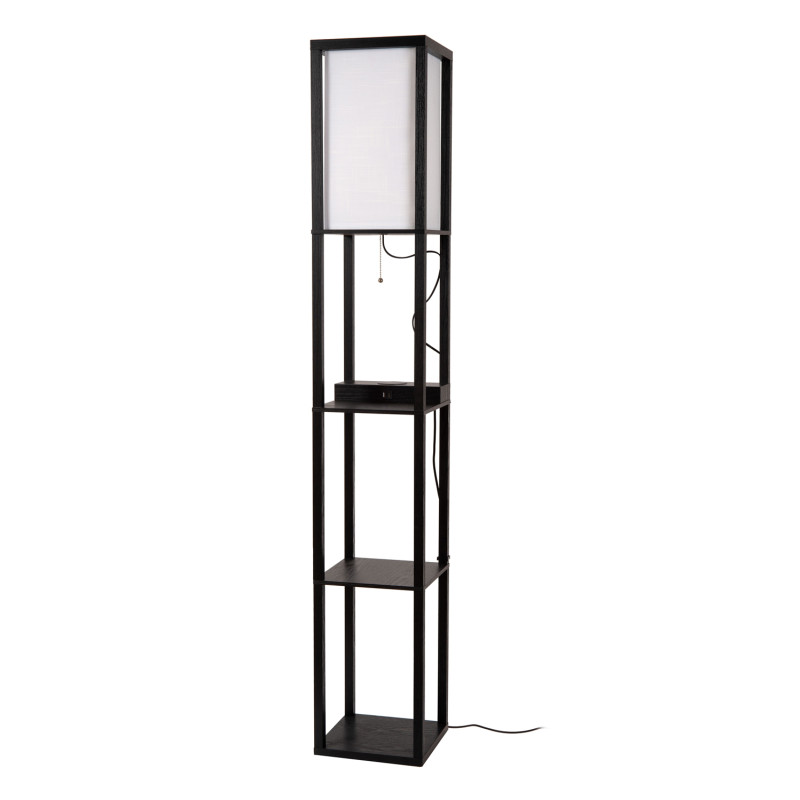 Lampadaire Menno noir E27 60 W LUCIDE