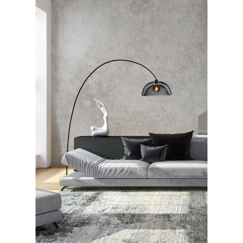 Lampadaire Mesh noir E27 60 W LUCIDE