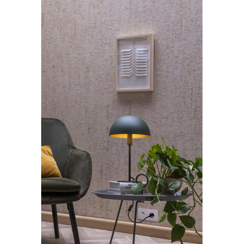 Lampe de table Siemon verte E14 25 W LUCIDE