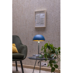 Lampe de table Siemon bleu pétrole E14 25 W LUCIDE