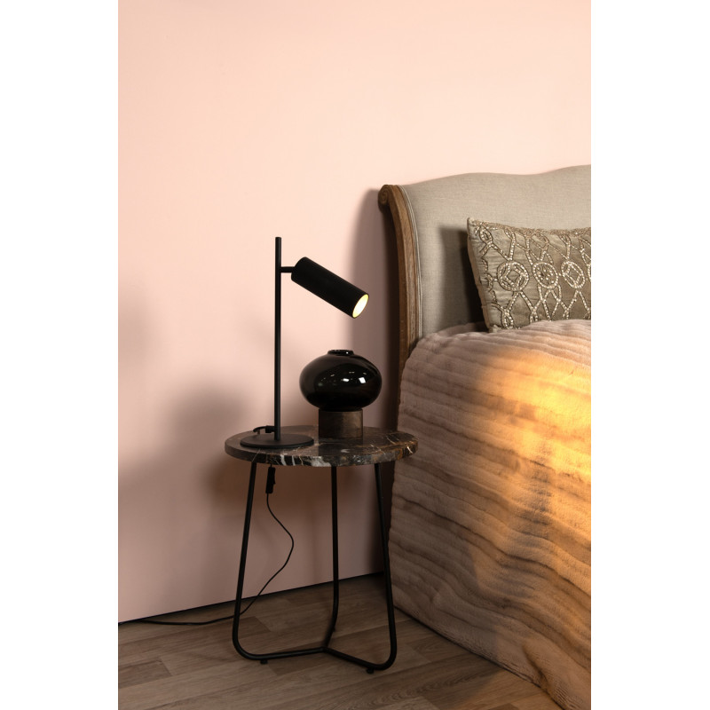 Lampe de table Clubs noire GU10 40 W LUCIDE