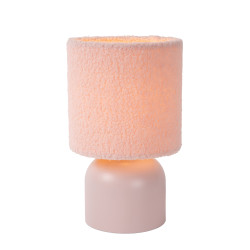 Lampe de table Woolly rose E14 40 W LUCIDE