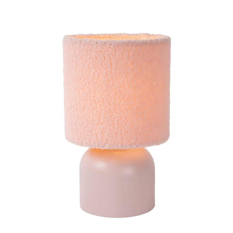 Lampe de table Woolly rose E14 40 W LUCIDE