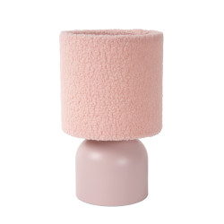 Lampe de table Woolly rose E14 40 W LUCIDE