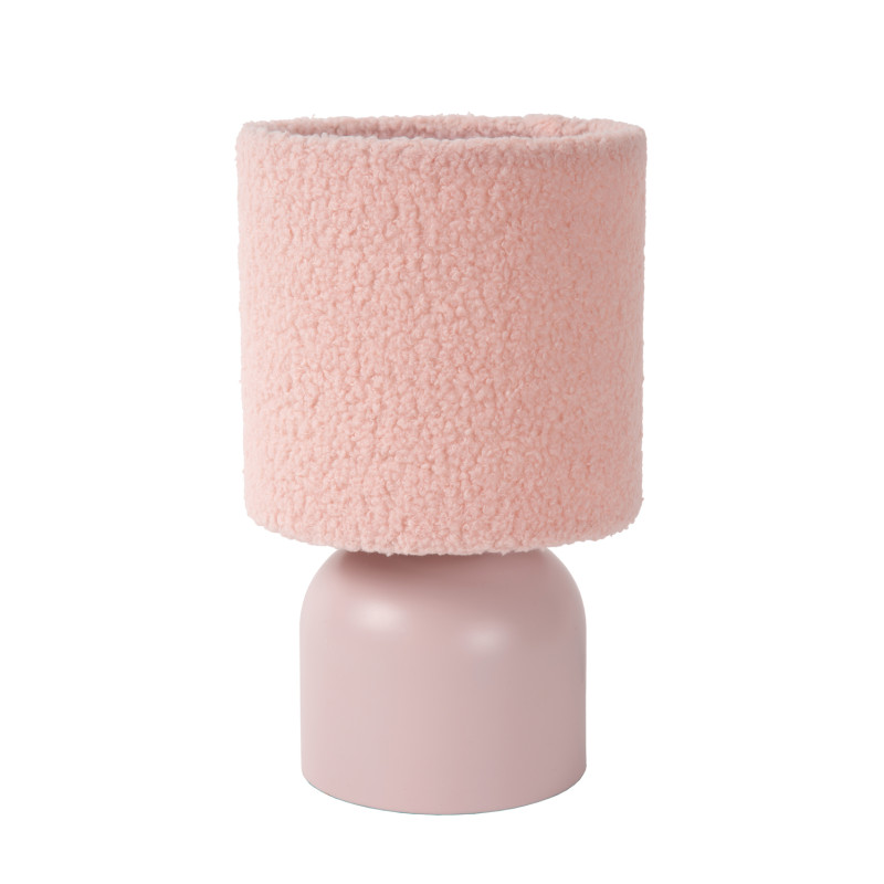 Lampe de table Woolly rose E14 40 W LUCIDE