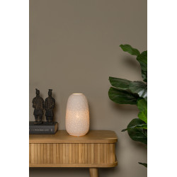 Lampe de table Flores blanche Ø 14 cm E14 25 W LUCIDE