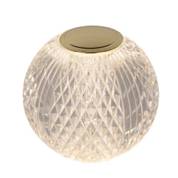 Lampe de table LED rechargeable Cintra transparente Ø 9 cm 1
