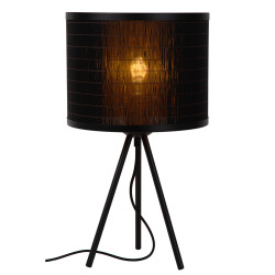 Lampe de table Tagalog noire Ø 26 cm E27 40 W LUCIDE