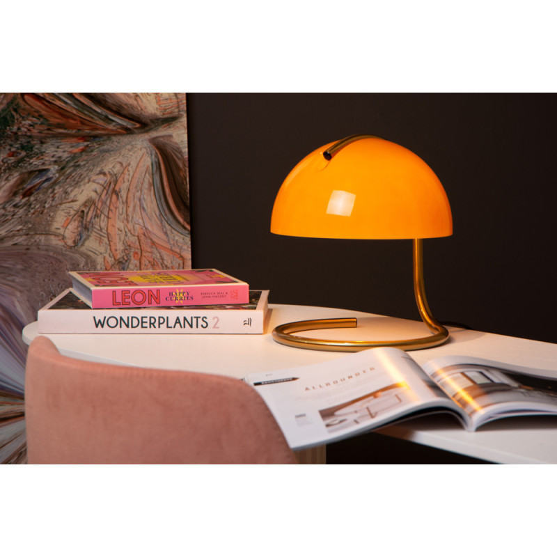 Lampe de table Cato orange E27 40 W LUCIDE