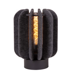 Lampe de table Rafal grise E27 40 W LUCIDE