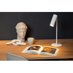 Lampe de table Clubs blanche – Éclairage moderne | LUCIDE