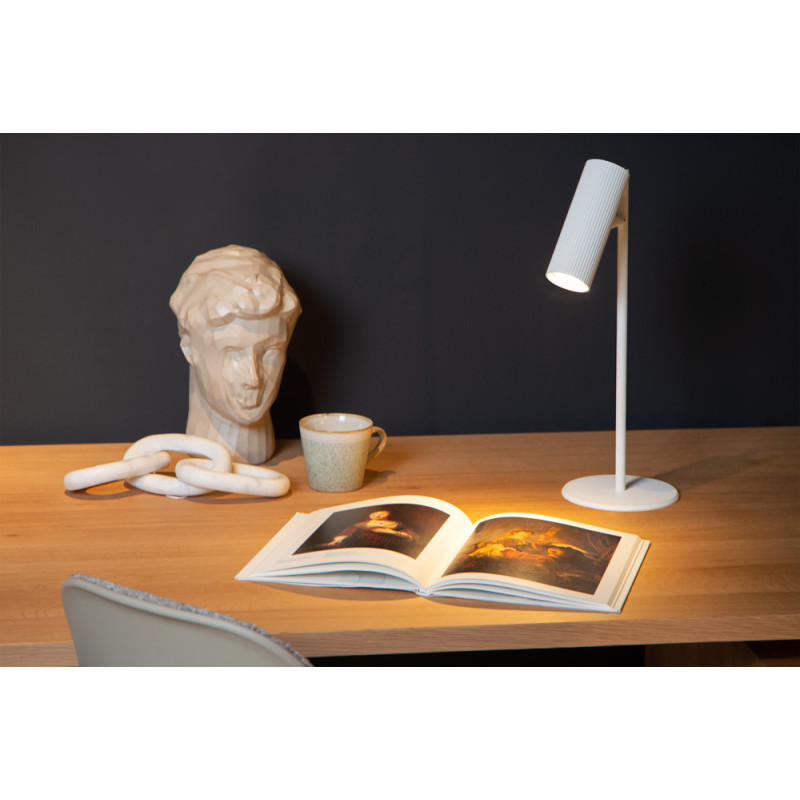 Lampe de table Clubs blanche – Éclairage moderne | LUCIDE