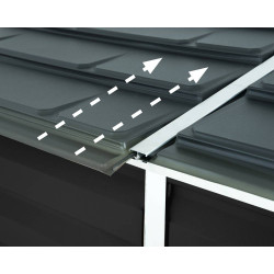 Abri de jardin en résine Skylight gris foncé 1