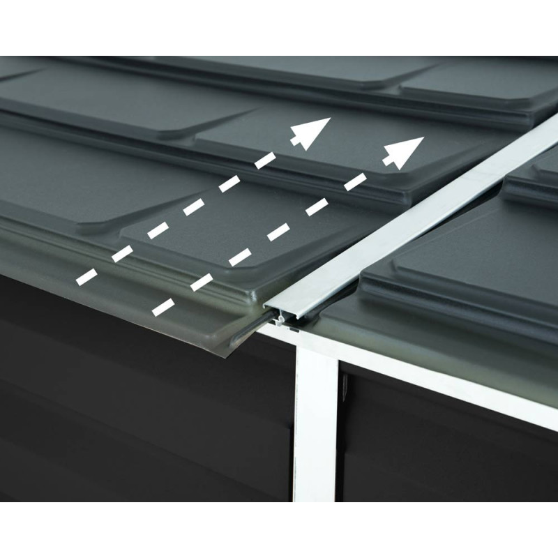 Abri de jardin en résine Skylight gris foncé 1