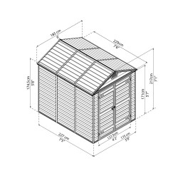 Abri de jardin en résine Skylight gris foncé 1