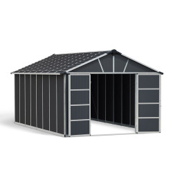 Abri de jardin en résine Yukon gris 3