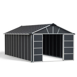 Abri de jardin en résine Yukon gris 3
