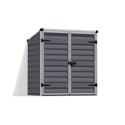 Abri pour poubelles en résine Voyager gris 1