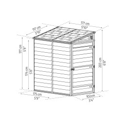 Abri de jardin en résine Skylight – Rangement durable | CANOPIA