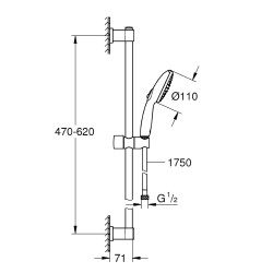 Ensemble de douche Vitalio Start 110 – 2 jets | GROHE