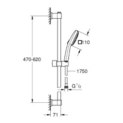Set de douche Vitalio Comfort 110 – 3 jets | GROHE