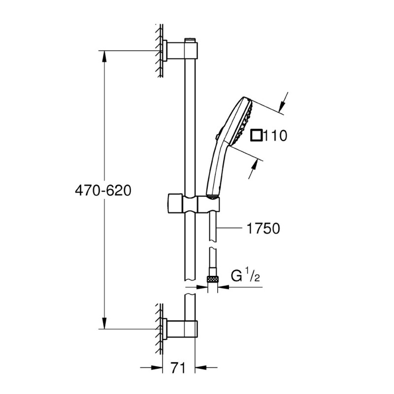 Set de douche Vitalio Comfort 110 – 3 jets | GROHE