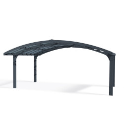 Carport en aluminium Arizona Breeze gris foncé 26