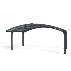 Carport en aluminium Arizona Wave gris foncé 26