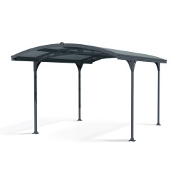 Carport en aluminium Atlas gris foncé 13