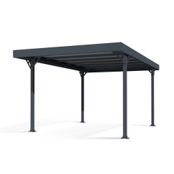 Carport en aluminium Palma gris foncé 8