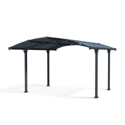 Carport en aluminium Arcadia gris foncé 14