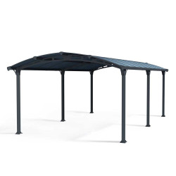 Carport en aluminium Arcadia gris foncé 21