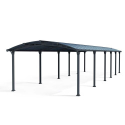 Carport en aluminium Arcadia gris foncé 41