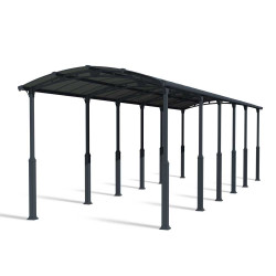 Carport en aluminium Alpine gris foncé 40