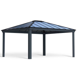 Carport en aluminium Colorado gris foncé 15 m²
