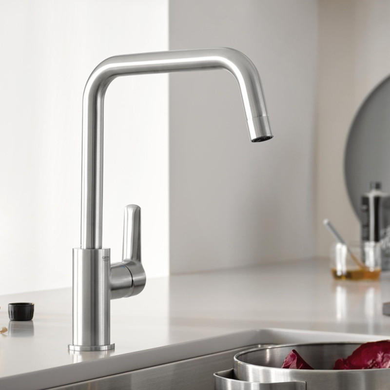 Mitigeur Évier Cuisine Start Inox – Design & Durabilité | GROHE