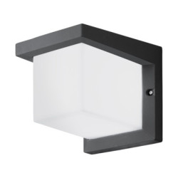 Applique LED Desella Carrée Noire 10W – Éclairage Extérieur | EGLO