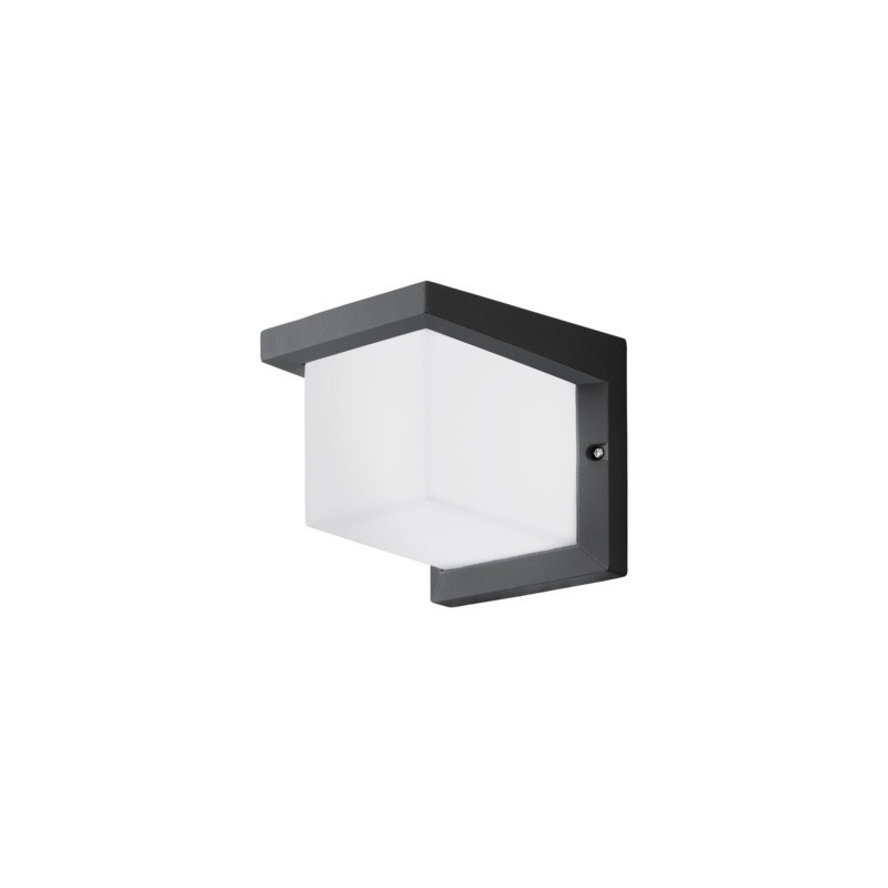 Applique extérieure LED Desella carrée noire 10 W EGLO