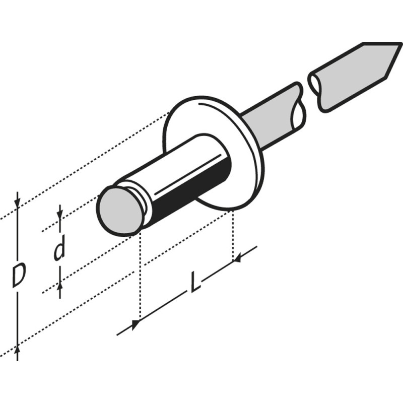 Rivet Aluminium 4,8x14x16 mm – Fixation Solide | FAR
