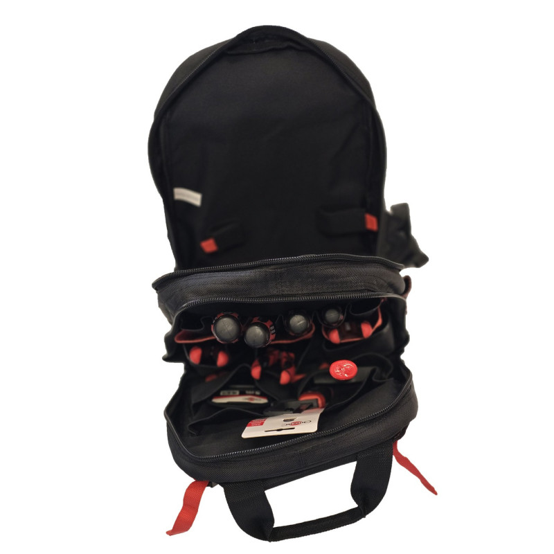 Sac à dos de chantier résistant équipé avec 10 outils | OUTILAC