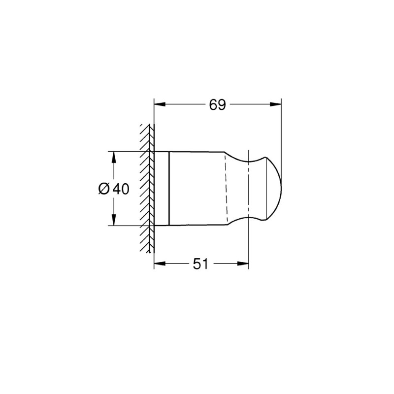 Support douchette Vitalio Universal – Fixation murale | GROHE