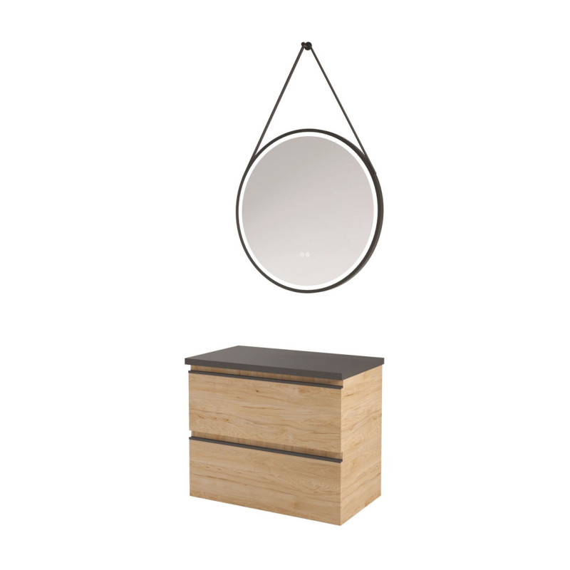 Ensemble de salle de bain Ebène bois 80 cm ONDEE