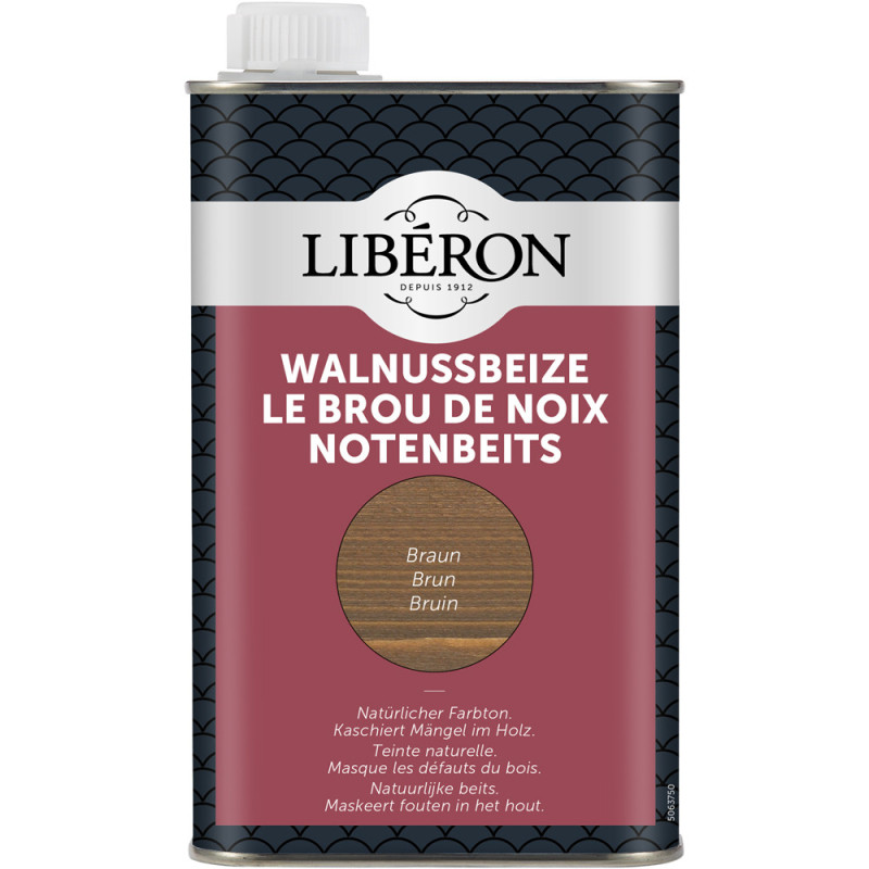 Brou de noix 0,5 L – Teinte naturelle pour bois | LIBERON