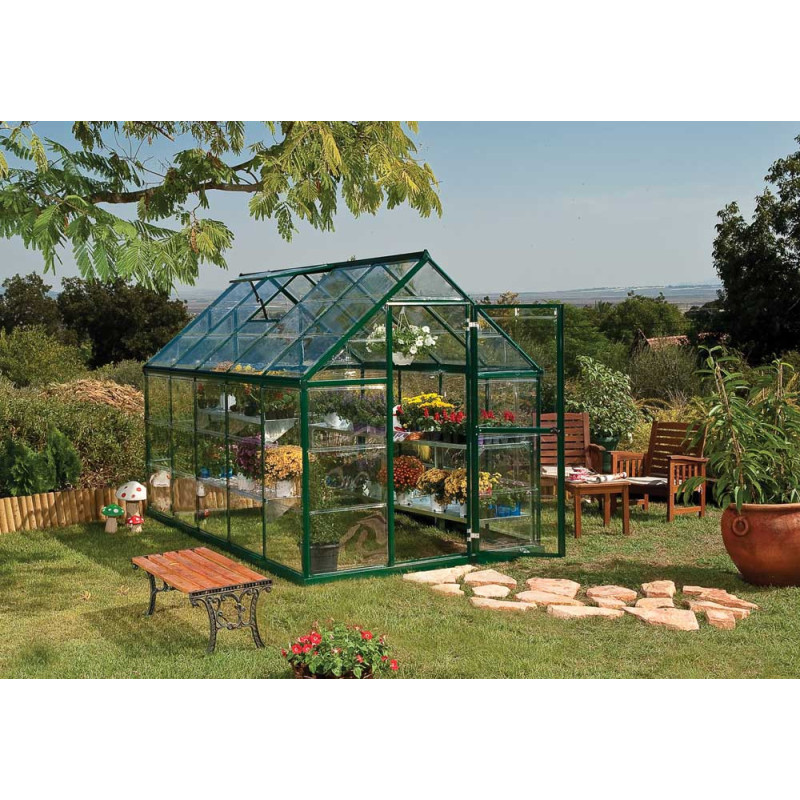 Serre polycarbonate Harmony verte 5,4 m² – Culture Facile | CANOPIA