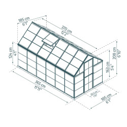 Serre polycarbonate Harmony 6,6 m² – Culture facile | CANOPIA