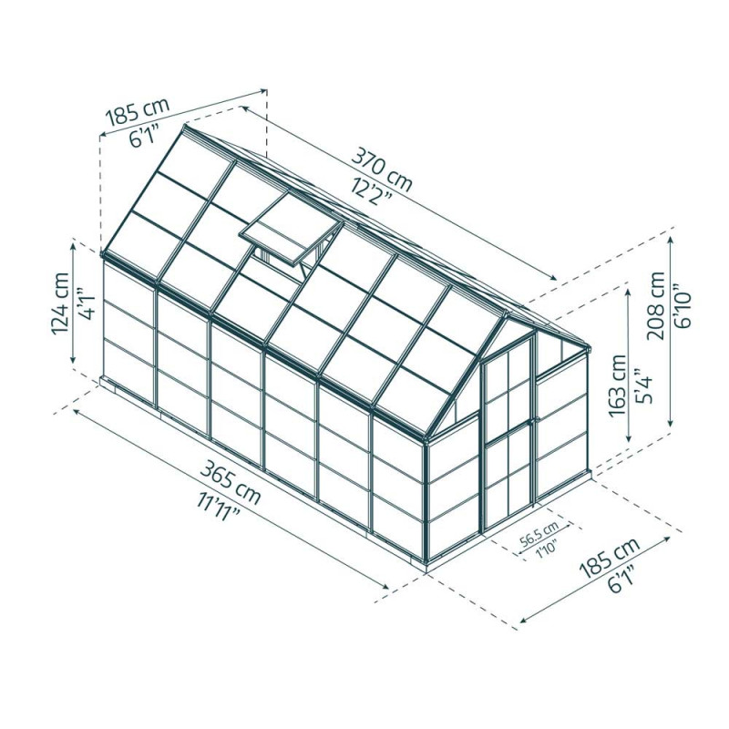 Serre polycarbonate Harmony 6,6 m² – Culture Facile | CANOPIA