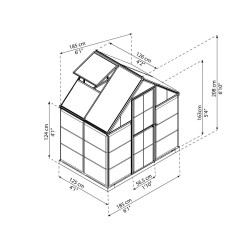 Serre polycarbonate Hybrid 2,2 m² – Culture Facile | CANOPIA