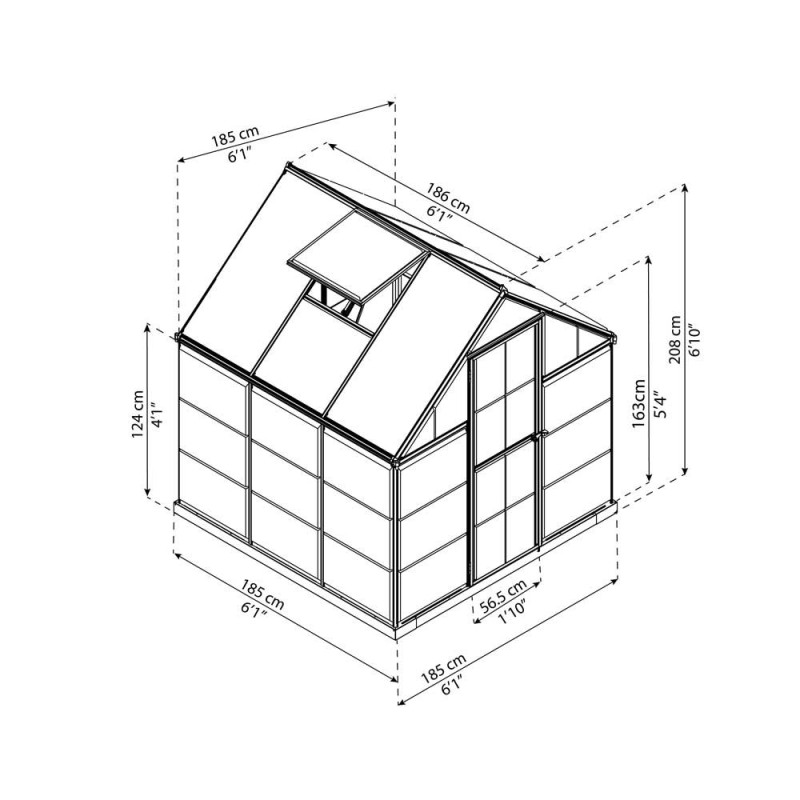 Serre Polycarbonate Hybride 3,3 m² – Culture Facile | CANOPIA